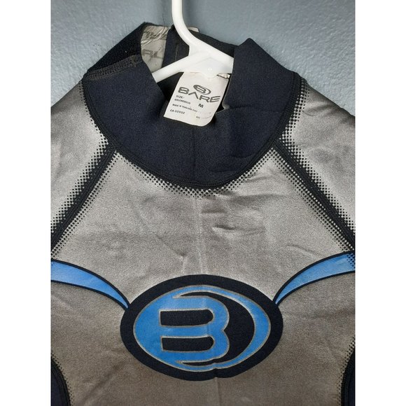 BARE Scuba Wet Suit Mens Size M 2/2 mm Short Power Stretch Black & Metallic Grey - Picture 2 of 12